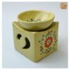 VIETNAM CERAMIC BURNER IN RED FLOWERS PATTERN