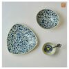 VIETNAM HAND-PAINTED CERAMIC TRIANGLE PLATE
