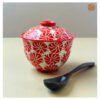 VIETNAM HANDICRAFT CARVING CERAMIC BOWL WITH LIT