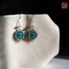 VIETNAM HANDICRAFT SILVER & CERAMIC EARRINGS - NON LA RADIANCE