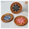 VIETNAM CERAMIC & BAMBOO CIRCLE COASTER