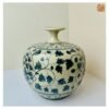 VIETNAM HAND-PAINTED CRACKLED CERAMIC 010 - DECORATIVE FLOWER VASE
