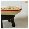 VIETNAM HAND-PAINTED CERAMIC - DEEP RECTANGLE PLATE IN RED FLOWERS 8 VIETNAM HAND-PAINTED CERAMIC - DEEP RECTANGLE PLATE IN RED FLOWERS - Ảnh 4