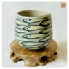 VIETNAM HAND-PAINTED CERAMIC - FISH PATTERN CUP