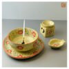 VIETNAM HAND-PAINTED CERAMIC - BIG NOODLES SOUP BOWL IN RED FLOWERS
