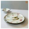 VIETNAM HAND-PAINTED CERAMIC - DRAGONFLY ROUND PLATE D30