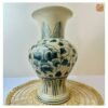 VIETNAM HAND-PAINTED CRACKLED CERAMIC 013 - DECORATIVE FLOWER VASE