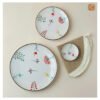 VIETNAM HAND-PAINTED CERAMIC - ROUND PLATE IN DRAGONFLY D20