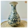 VIETNAM HAND-PAINTED CRACKLED CERAMIC 014 - DECORATIVE FLOWER VASE