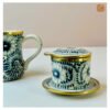 VIETNAM HANDICRAFT CERAMIC & BRASS COFFEE SET 5 VIETNAM HANDICRAFT CERAMIC & BRASS COFFEE SET - Ảnh 2