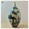 VIETNAM HAND-PAINTED CRACKLED CERAMIC 015 - DECORATIVE FLOWER VASE