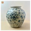 VIETNAM HAND-PAINTED CRACKLED CERAMIC 017 - DECORATIVE FLOWER VASE