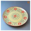 VIETNAM HAND-PAINTED CERAMIC - ROUND PLATTER IN RED FLOWERS D35 - Ảnh 2