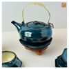 VIETNAM HANDMADE CERAMIC TEA SET IN BLUE GLAZE 001 6 VIETNAM HANDMADE CERAMIC TEA SET IN BLUE GLAZE 001 - Ảnh 2