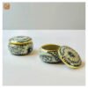 VIETNAM HANDICRAFT CERAMIC & BRASS JEWELRY BOX