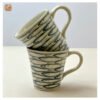 VIETNAM CERAMIC HAND-PAINTED CUP WITH HANDLE IN FISH PATTERN