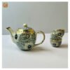 VIETNAM HANDICRAFT CERAMIC BRASS TEA POT 500ml