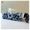 VIETNAM HAND-PAINTED CERAMIC - TISSUE BOX IN BLUE PATTERN 8 Handmade Pottery
