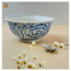 VIETNAM HAND-PAINTED CERAMIC - NOODLES BOWL IN BLUE CLIMBING PATTERN