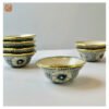 VIETNAM HANDICRAFT CERAMIC BRASS DESSERT BOWL