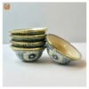 VIETNAM HANDICRAFT CERAMIC BRASS DESSERT BOWL 5 Unique Handmade Pottery