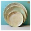 VIETNAM HANDMADE CERAMIC FLAT ROUND PLATE D30 - Ảnh 7
