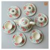 VIETNAM TRADITIONAL CERAMIC TEA SET - POT & 6 CUPS & 7 PLATES 6 VIETNAM TRADITIONAL CERAMIC TEA SET - POT & 6 CUPS & 7 PLATES - Ảnh 3