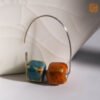 VIETNAM HANDICRAFT SILVER & CERAMIC EARRINGS - SUNLIT - Ảnh 3