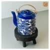 VIETNAM HANDICRAFT CARVING CERAMIC - FISH PATTERN BLUE TEA SET 002 - Ảnh 4