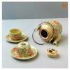 VIETNAM CERAMIC TEA SET IN CLASSIC STYLE - POT & 6 CUPS & 7 PLATES