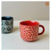 VIETNAM HANDICRAFT CARVING CERAMIC CAPPUCCINO CUP