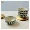 VIETNAM HAND-PAINTED CERAMIC - SOUP BOWL IN UNIQUE PATTERN