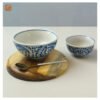 VIETNAM HAND-PAINTED CERAMIC - RICE BOWL IN BLUE CLIMBING PATTERN