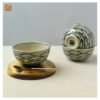 VIETNAM HAND-PAINTED CERAMIC - SOUP BOWL IN FISH PATTERN