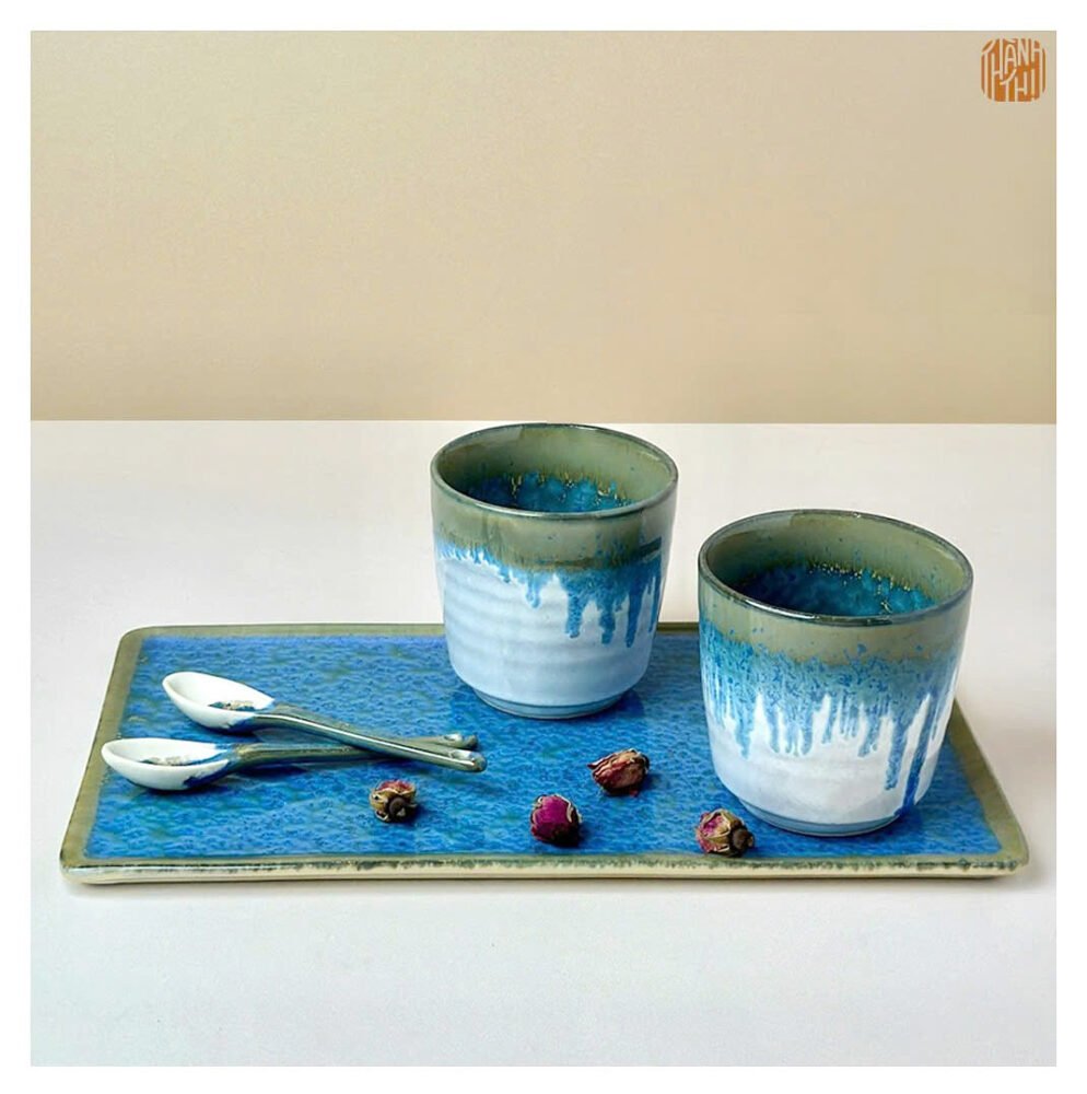 34. VIETNAM HANDICRAFT CERAMIC SERVING RECTANGLE TRAY S2 43