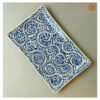 VIETNAM HAND-PAINTED CERAMIC - RECTANGLE PLATE IN BLUE PATTERN S1 5 VIETNAM HAND-PAINTED CERAMIC - RECTANGLE PLATE IN BLUE PATTERN S1 - Ảnh 2