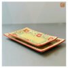 VIETNAM HAND-PAINTED CERAMIC - RECTANGLE TRAY IN RED FLOWERS S2 5 VIETNAM HAND-PAINTED CERAMIC - RECTANGLE TRAY IN RED FLOWERS S2 - Ảnh 2