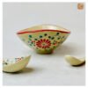 VIETNAM HAND-PAINTED CERAMIC -DESSERT BOWL IN RED FLOWERS PATTERN 5 VIETNAM HAND-PAINTED CERAMIC -DESSERT BOWL IN RED FLOWERS PATTERN - Ảnh 2