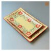 VIETNAM HAND-PAINTED CERAMIC - RECTANGLE TRAY IN RED FLOWERS S2 6 VIETNAM HAND-PAINTED CERAMIC - RECTANGLE TRAY IN RED FLOWERS S2 - Ảnh 3