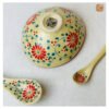 VIETNAM HAND-PAINTED CERAMIC -DESSERT BOWL IN RED FLOWERS PATTERN 6 VIETNAM HAND-PAINTED CERAMIC -DESSERT BOWL IN RED FLOWERS PATTERN - Ảnh 3