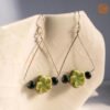 VIETNAM HANDICRAFT SILVER & CERAMIC EARRINGS - VERDANT BLOOM 6 VIETNAM HANDICRAFT SILVER & CERAMIC EARRINGS - VERDANT BLOOM - Ảnh 2