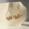 VIETNAM HANDICRAFT SILVER & CERAMIC EARRINGS - VERDANT BLOOM 7 Handmade Pottery
