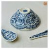 VIETNAM HAND-PAINTED CERAMIC - SOUP BOWL IN BLUE CLIMBING PATTERN 7 Best Shopping in Hoi An