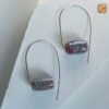 VIETNAM HANDICRAFT SILVER & CERAMIC EARRINGS - AZURE LOOP - Ảnh 3