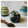 VIETNAM HANDMADE CERAMIC TEA LEAF BOX WITH LIT 8 Handmade Ceramic Store in Hoi An