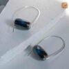 VIETNAM HANDICRAFT SILVER & CERAMIC EARRINGS - AZURE LOOP - Ảnh 6