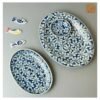 VIETNAM HAND-PAINTED CERAMIC - BLUE FLOWER OVAL PLATE 7 VIETNAM HAND-PAINTED CERAMIC - BLUE FLOWER OVAL PLATE - Ảnh 2