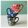 VIETNAM HANDICRAFT CARVING CERAMIC ESPRESSO CUP