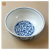 VIETNAM HAND-PAINTED CERAMIC - UDON SOUP BOWL IN BLUE FLOWERS - Ảnh 3