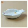 FISH-SHAPED SAUCE PLATE IN DRAGONFLY PATTERN